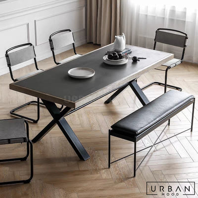 RESIDE Industrial Solid Wood Dining Table