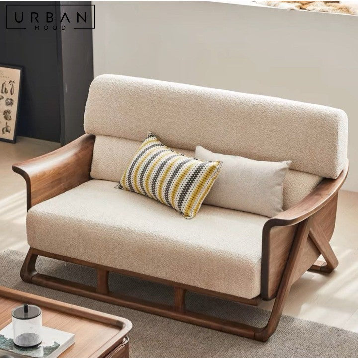 REYNA Rustic Fabric Sofa