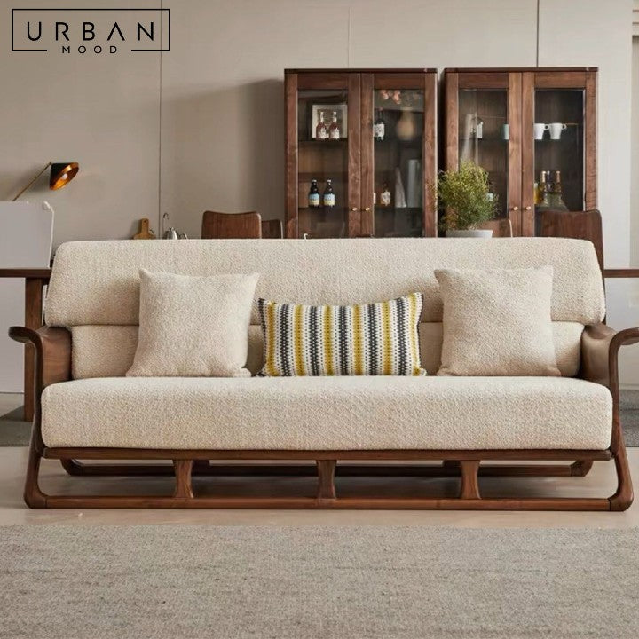 REYNA Rustic Fabric Sofa