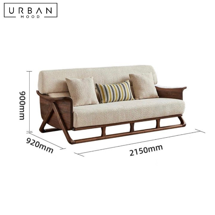 REYNA Rustic Fabric Sofa