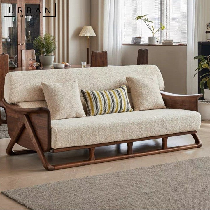 REYNA Rustic Fabric Sofa