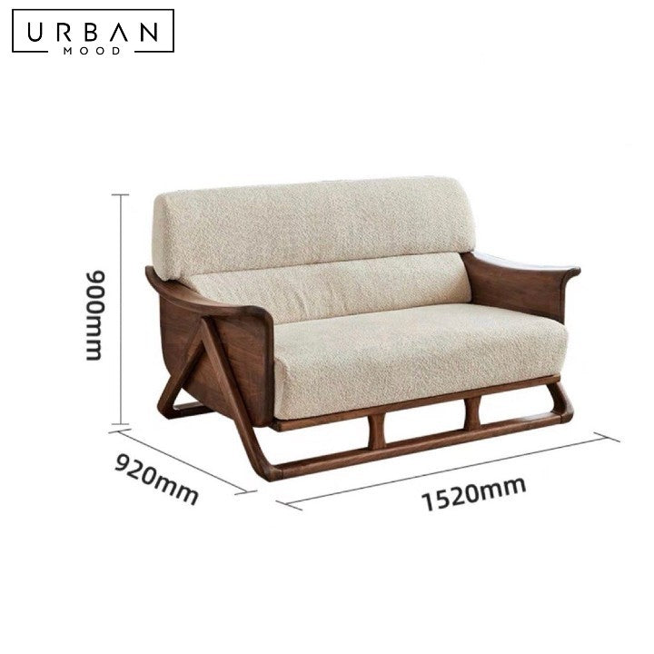 REYNA Rustic Fabric Sofa