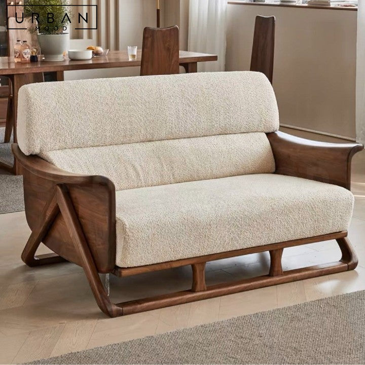 REYNA Rustic Fabric Sofa