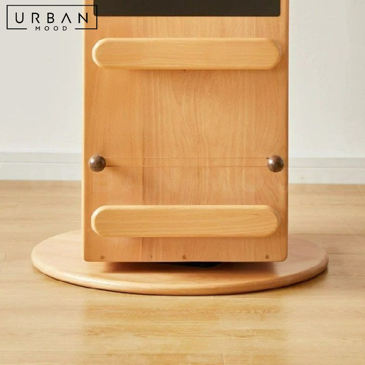 RHEE Revolving Solid Wood Shelf