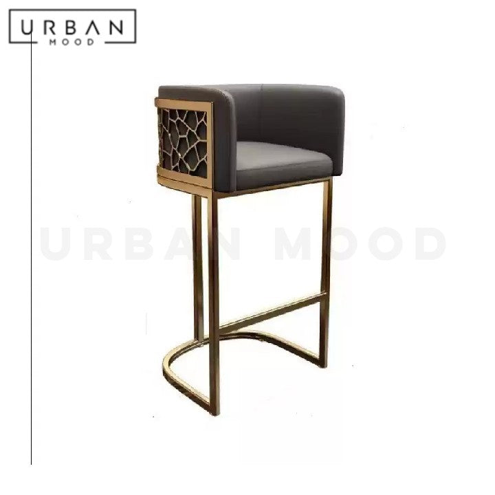 RIEDLER Modern Velvet Bar Stool