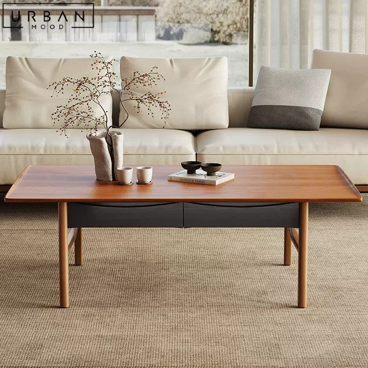 RILEYN Modern Solid Wood Coffee Table