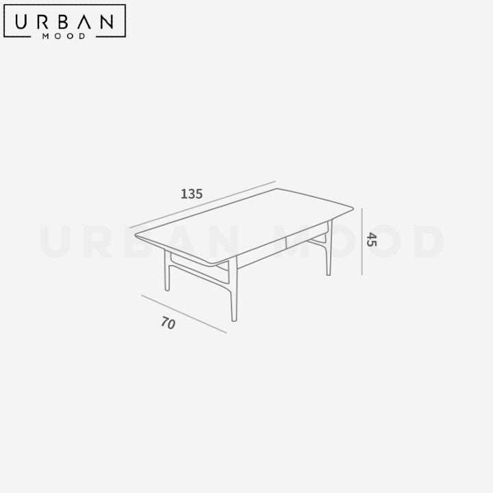 RILEYN Modern Solid Wood Coffee Table