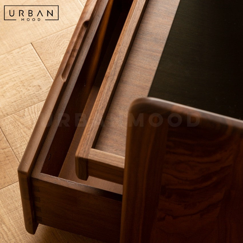 RIPPLE Modern Solid Wood Smart Bedside Table