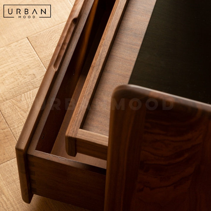 RIPPLE Modern Solid Wood Smart Bedside Table