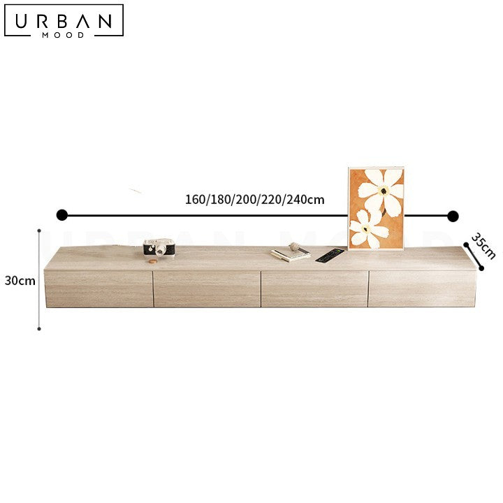 ROBB Modern Travertine TV Console