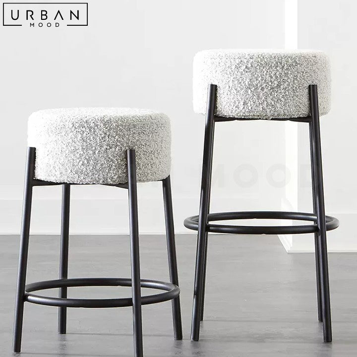 ROBYN Modern Boucle Bar Stool