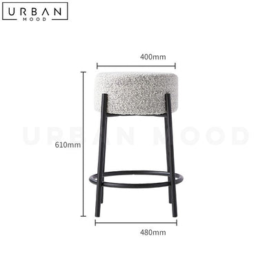 ROBYN Modern Boucle Bar Stool