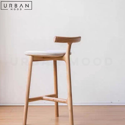 ROMANA Modern Solid Wood Bar Stool