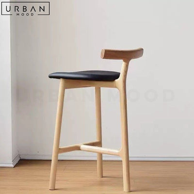 ROMANA Modern Solid Wood Bar Stool