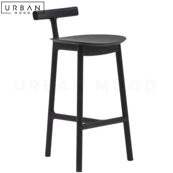 ROMANA Modern Solid Wood Bar Stool