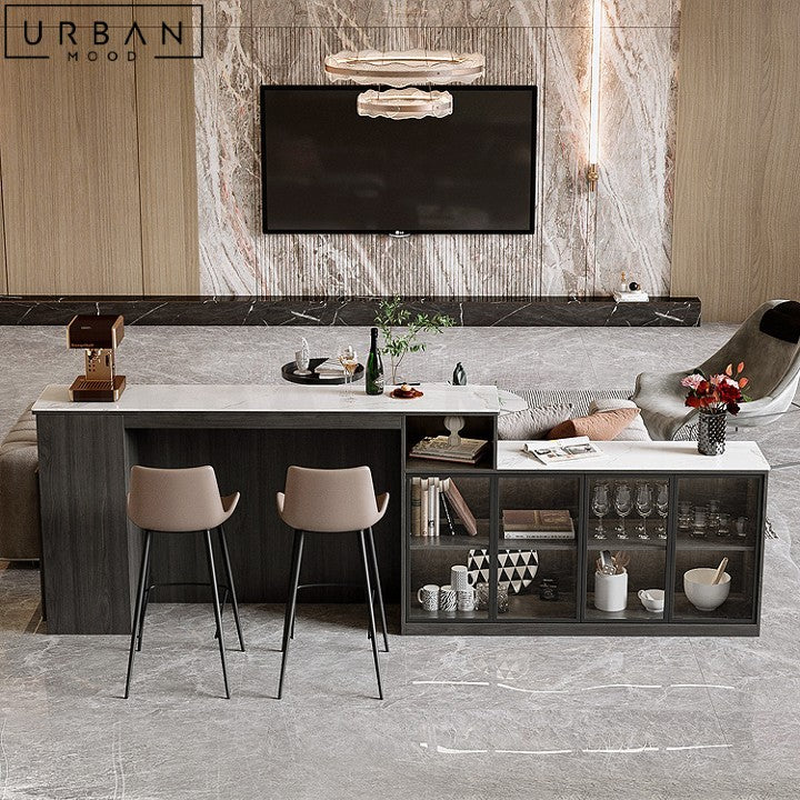 ROMANO Modern Sintered Stone Bar Table Cabinet