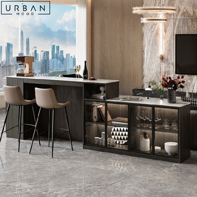 ROMANO Modern Sintered Stone Bar Table Cabinet