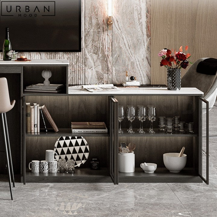 ROMANO Modern Sintered Stone Bar Table Cabinet