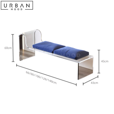 RON Modern Acrylic Bench