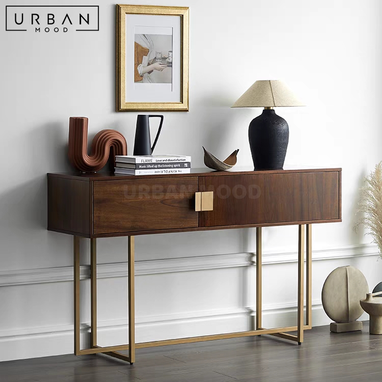 Ronn Mid Century Solid Wood Console