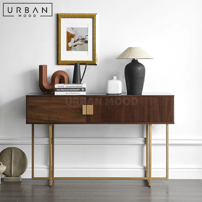 RONN Mid Century Solid Wood Console Table