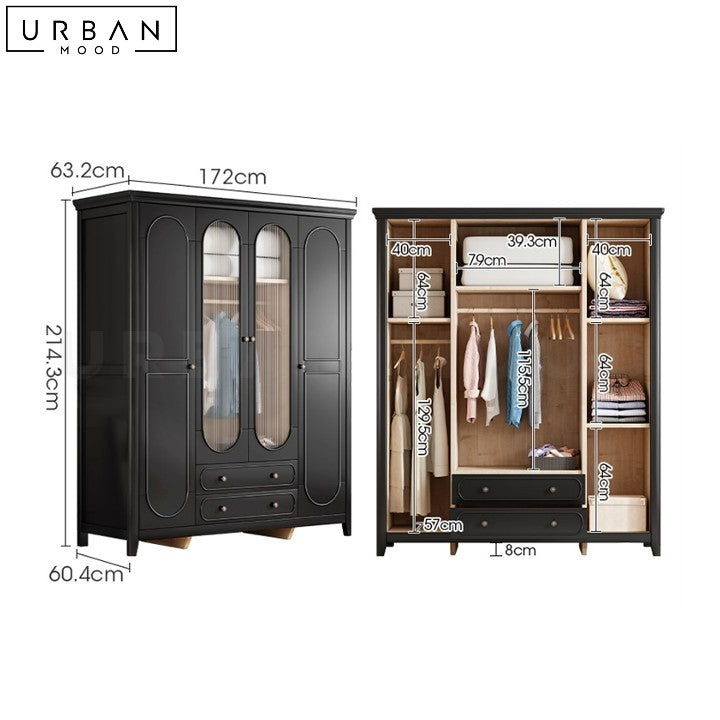 ROSALIA Vintage Solid Wood Wardrobe