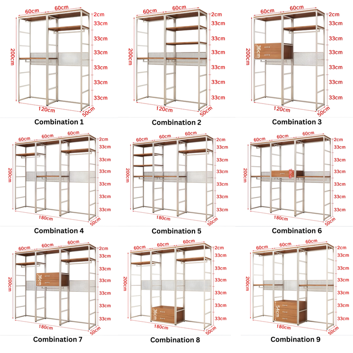ROSETTE Modern Open Concept Wardrobe - Urban Mood Singapore