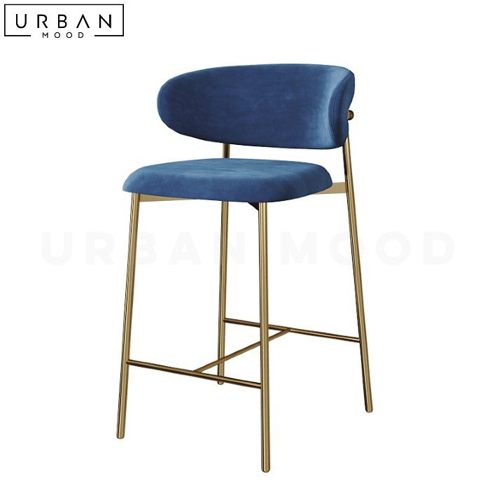 TAMI Modern Velvet Bar Stool