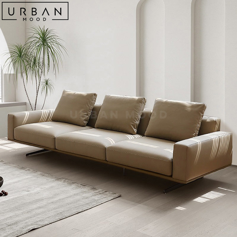 ROTHMAN Modern Leather Sofa