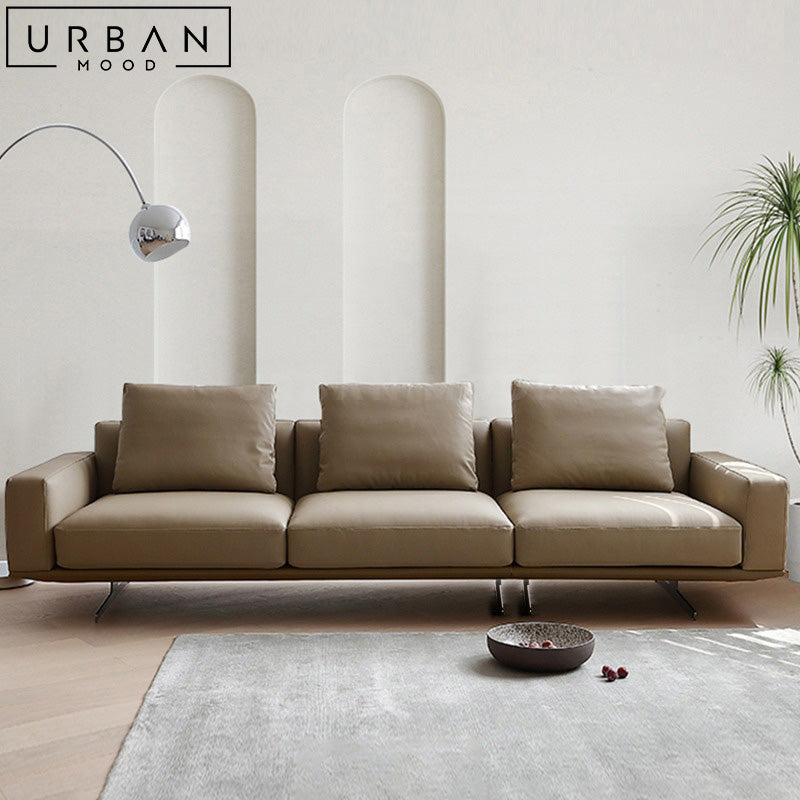 ROTHMAN Modern Leather Sofa