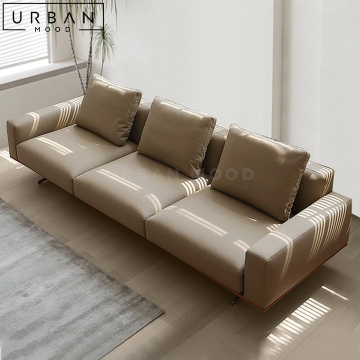 ROTHMAN Modern Leather Sofa