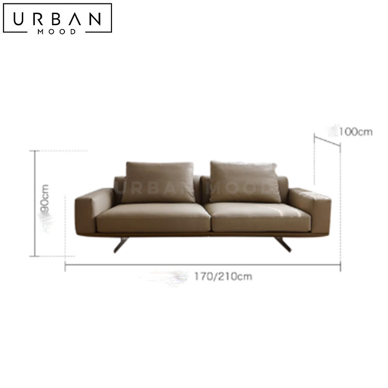 ROTHMAN Modern Leather Sofa