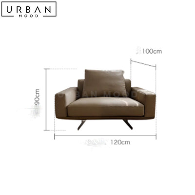 ROTHMAN Modern Leather Sofa