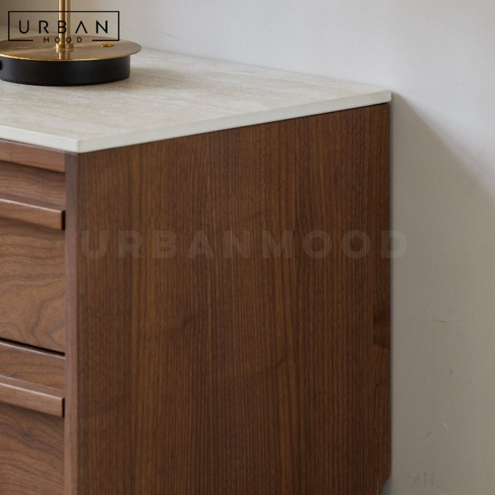 ROVEL Modern Solid Wood TV Cabinet