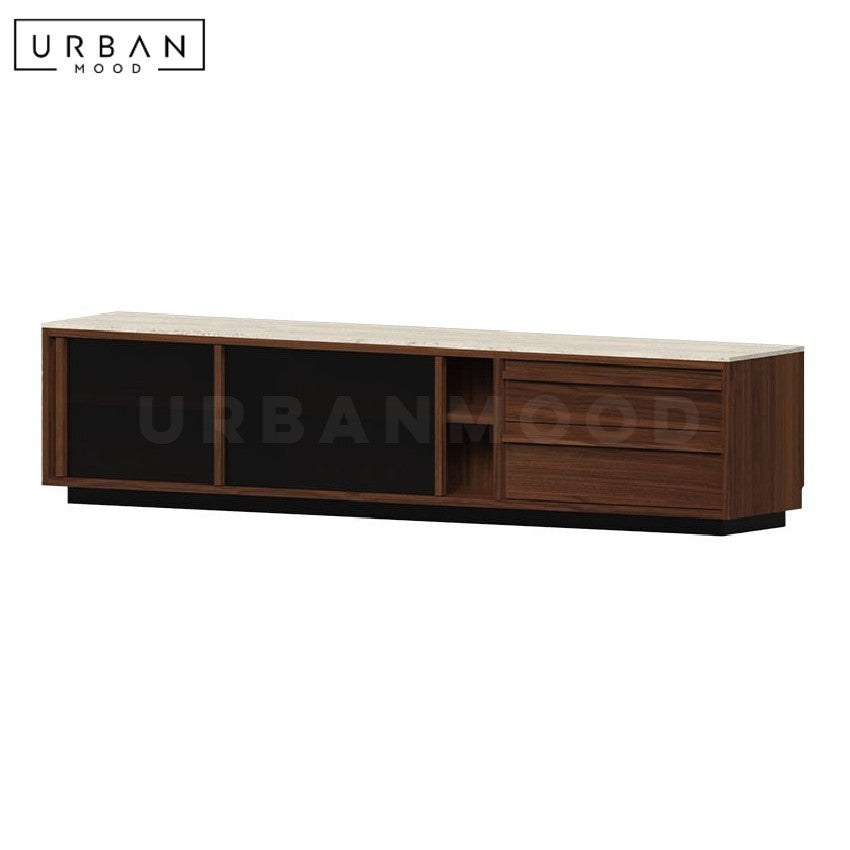 ROVEL Modern Solid Wood TV Cabinet