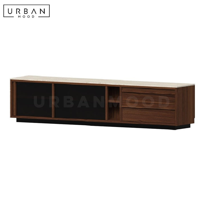 ROVEL Modern Solid Wood TV Cabinet