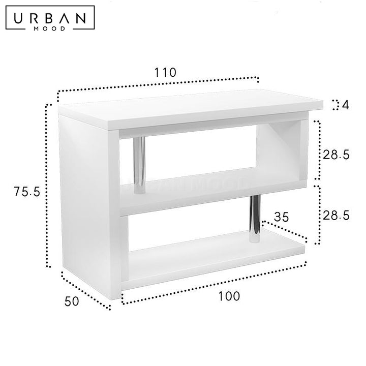 ROVEN Modern Study Table & Shelf