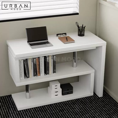 ROVEN Modern Study Table & Shelf