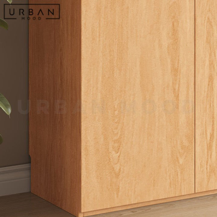 ROXAS Modern Solid Wood Oak Shoe Cabinet