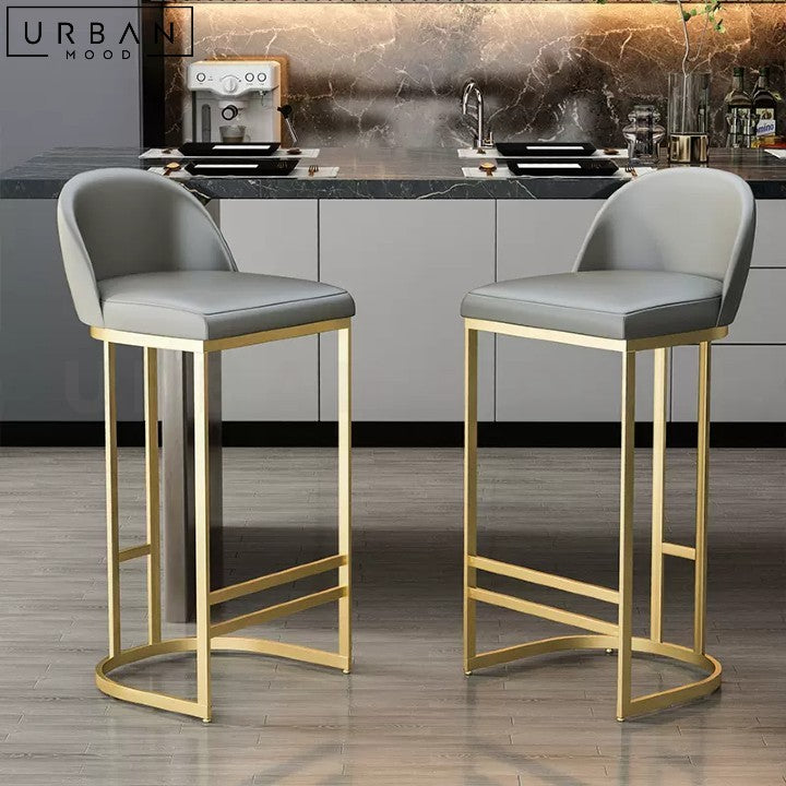 ROYN Modern Leather Bar Stool