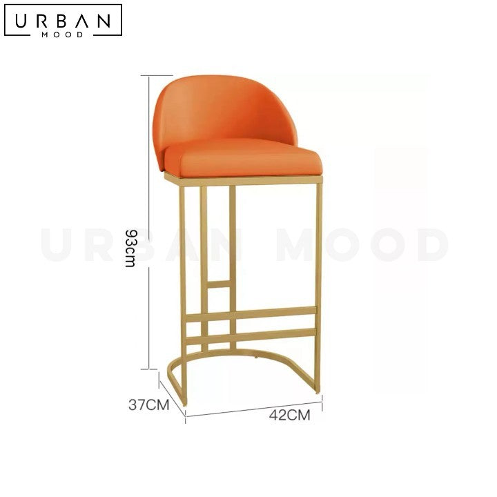 ROYN Modern Leather Bar Stool