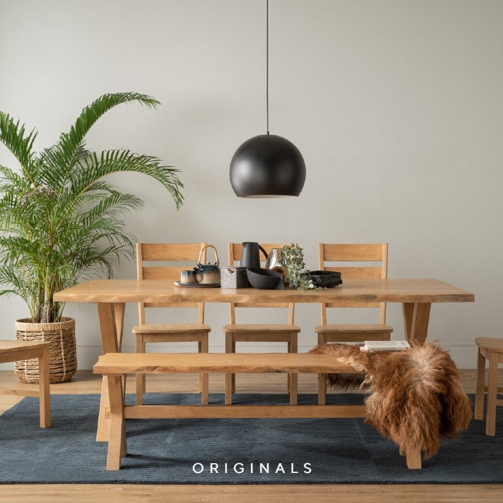 RUDINA Scandinavian Solid Wood Bench