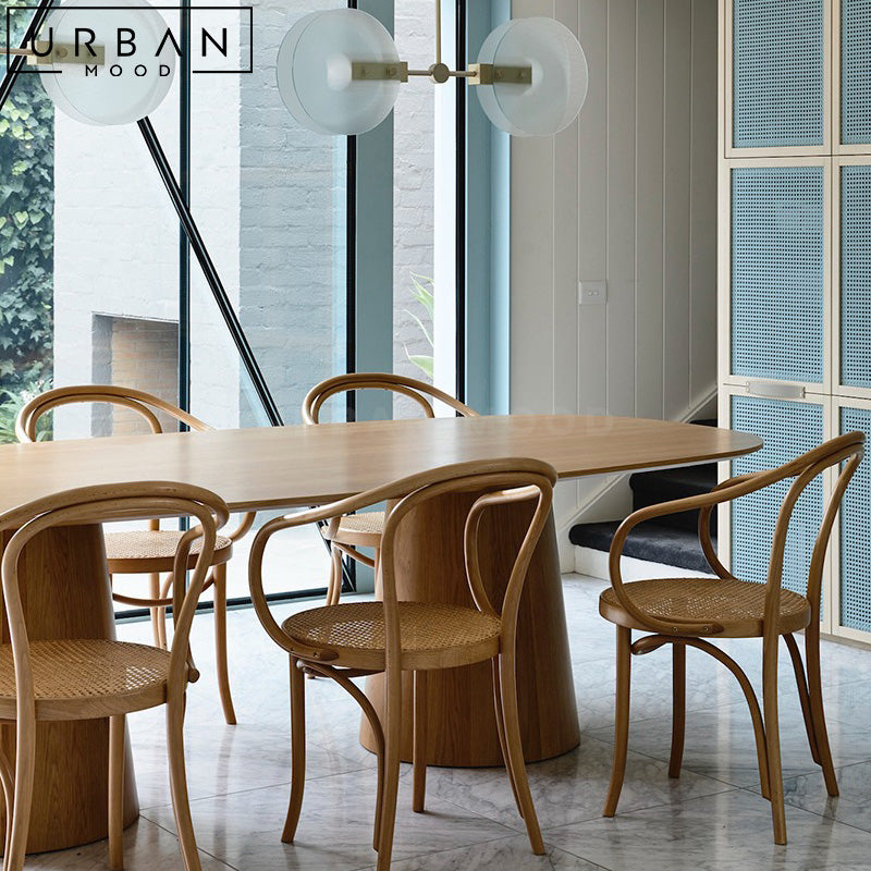 RUFI Modern Solid Wood Dining Table