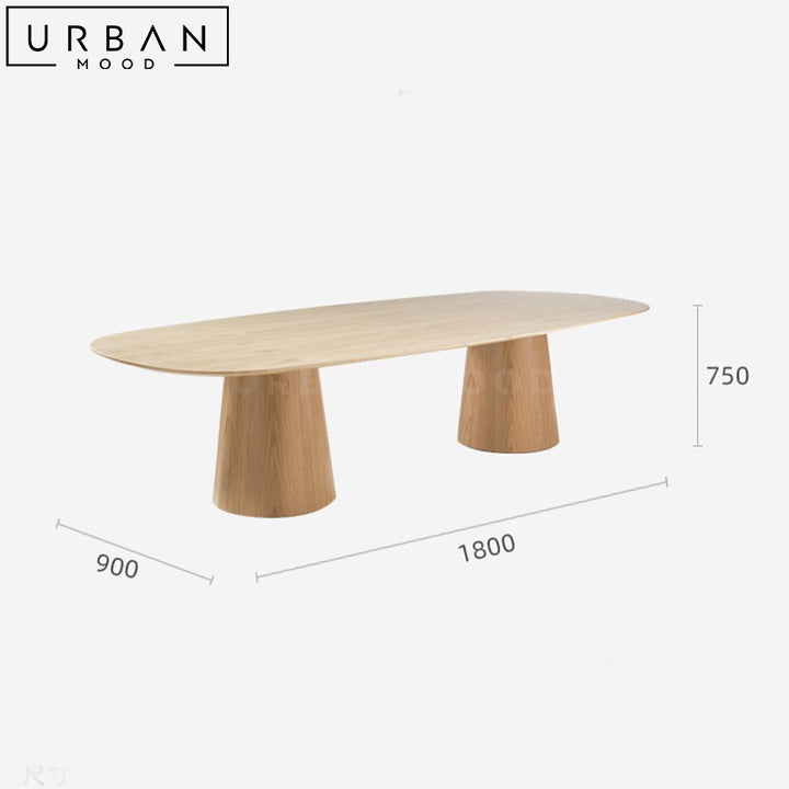 RUFI Modern Solid Wood Dining Table