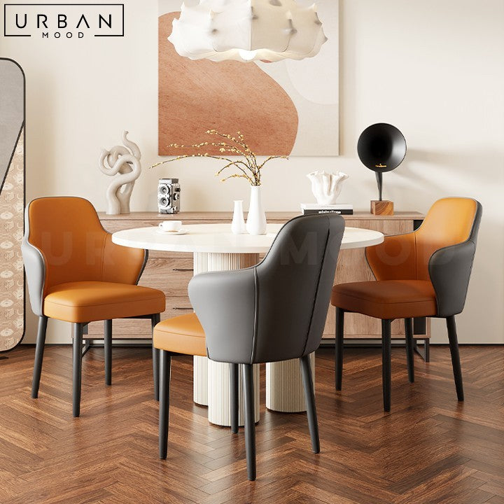 RUKA Modern Leather Dining Chair