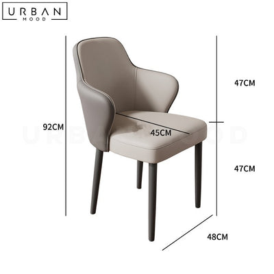 RUKA Modern Leather Dining Chair