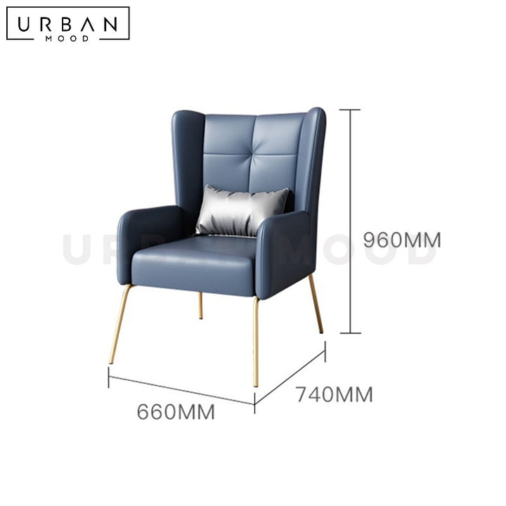 RUPERT Modern Leather Armchair