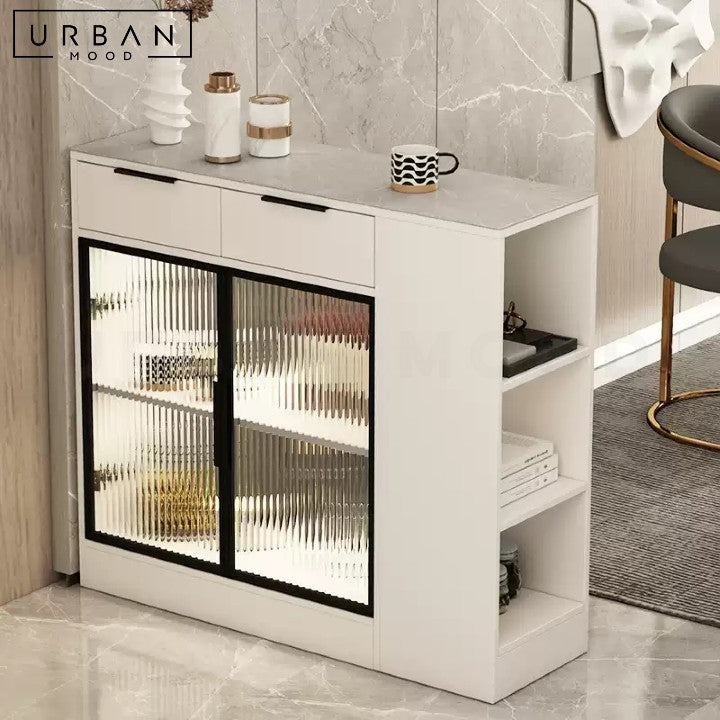 RUZANNA Modern Sintered Stone Bar Table Cabinet