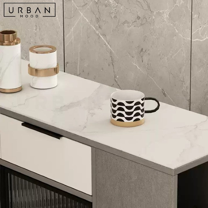 RUZANNA Modern Sintered Stone Bar Table Cabinet