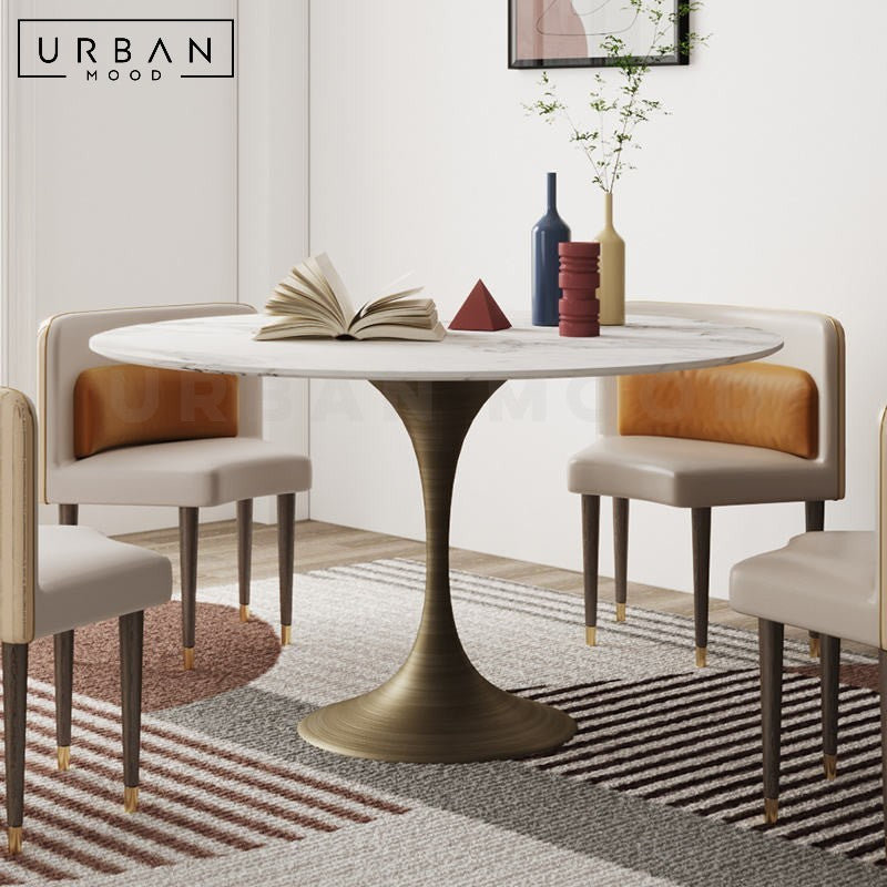 RYLAN Modern Sintered Stone Round Dining Table – Urban Mood